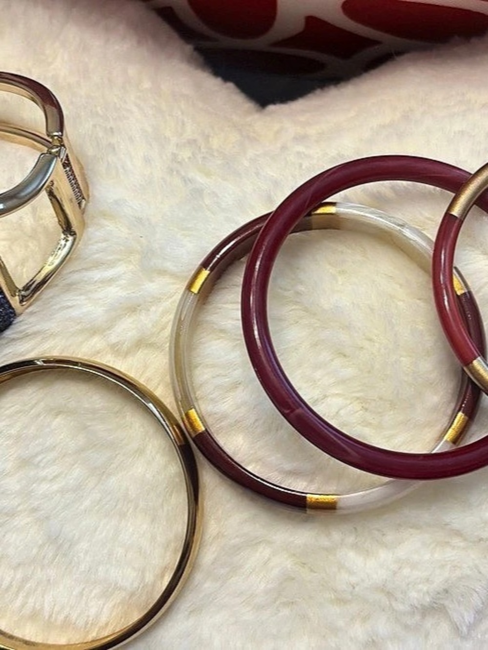 Purple & Red Bracelet Set Like New